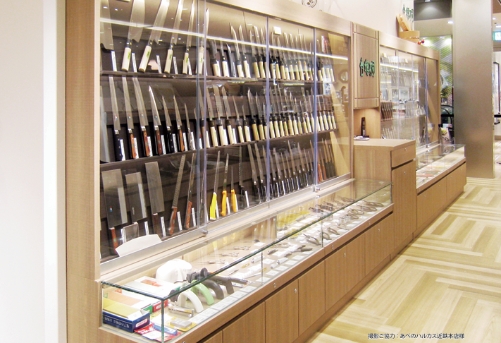 ガラス引き戸部材【中型ショーケース　55号堀込プラン】＜アルミ＞