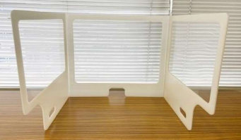 【意匠登録済】プラダン製窓付デスク用パーティション