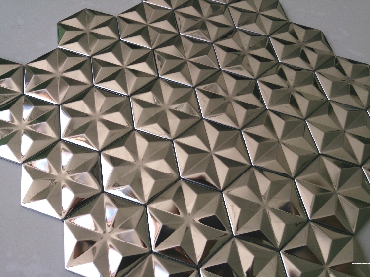 3D装飾メタリックモザイクタイル「Hexagon」 | レージェンシー