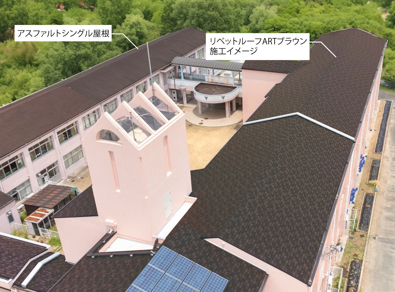勾配屋根シート防水改修工法「リベットルーフART」 | アーキヤマデ
