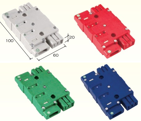 寺田電機製作所のハーネス付 OAタップ 青色 白色 緑色