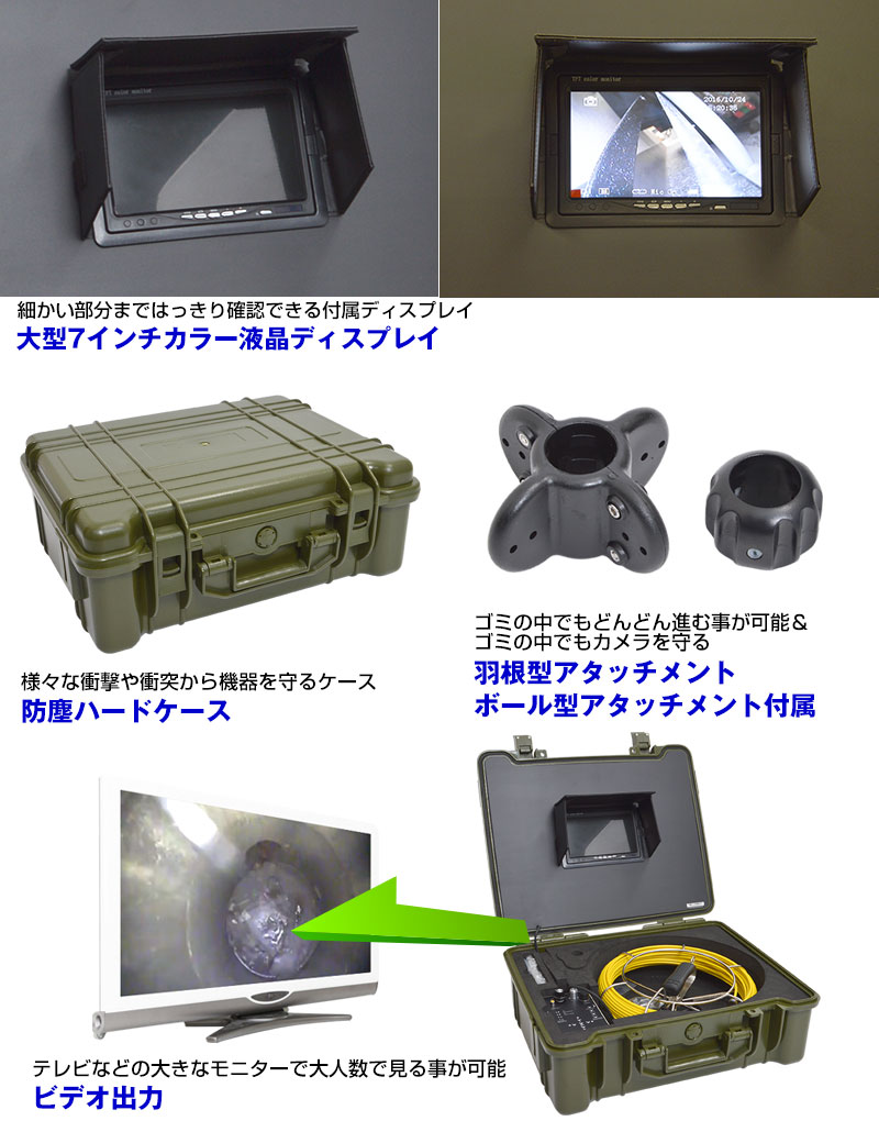 サンコー 液晶付 内視鏡 PRO 3M 配管　カメラ　TD-MT0935-30 液晶付内視鏡PRO 2Mモデル | 【公式】サンコー通販サイト