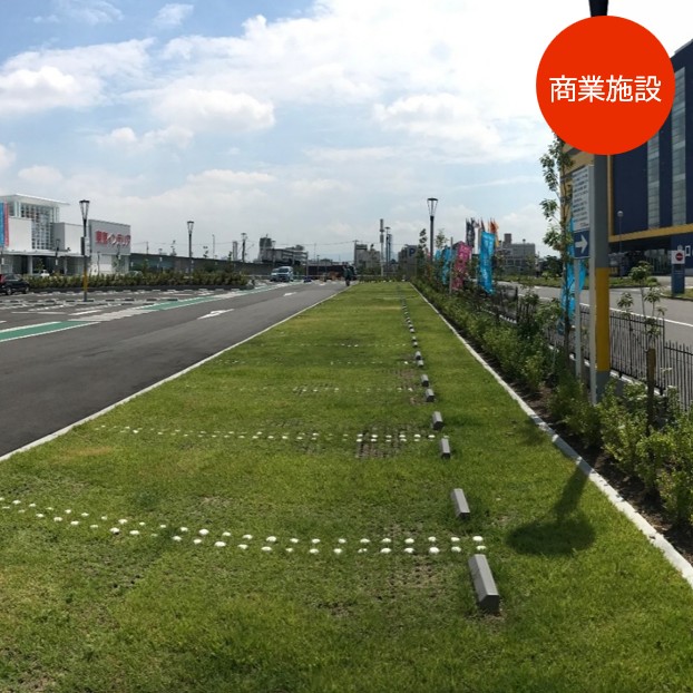 殿堂ゼロ ゲートボール 緑単ループ 白緑メタリカ 2重スリーブ 調整パーツ付き 路盤層一体型駐車場緑化工法『タフタフパーク』 | 日本植生 - Powered